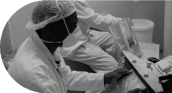 IBM Investment Ltd. team preparing veterinary pharmaceutical products at the GMP-certified facility in Kano