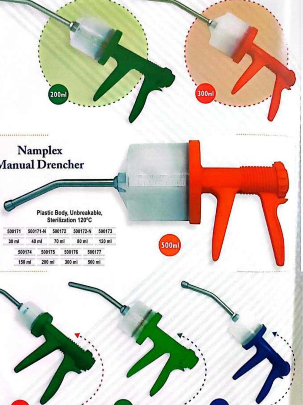 Manual and Automatic Drenchers — product photography from the IBM Investment Ltd. catalogue