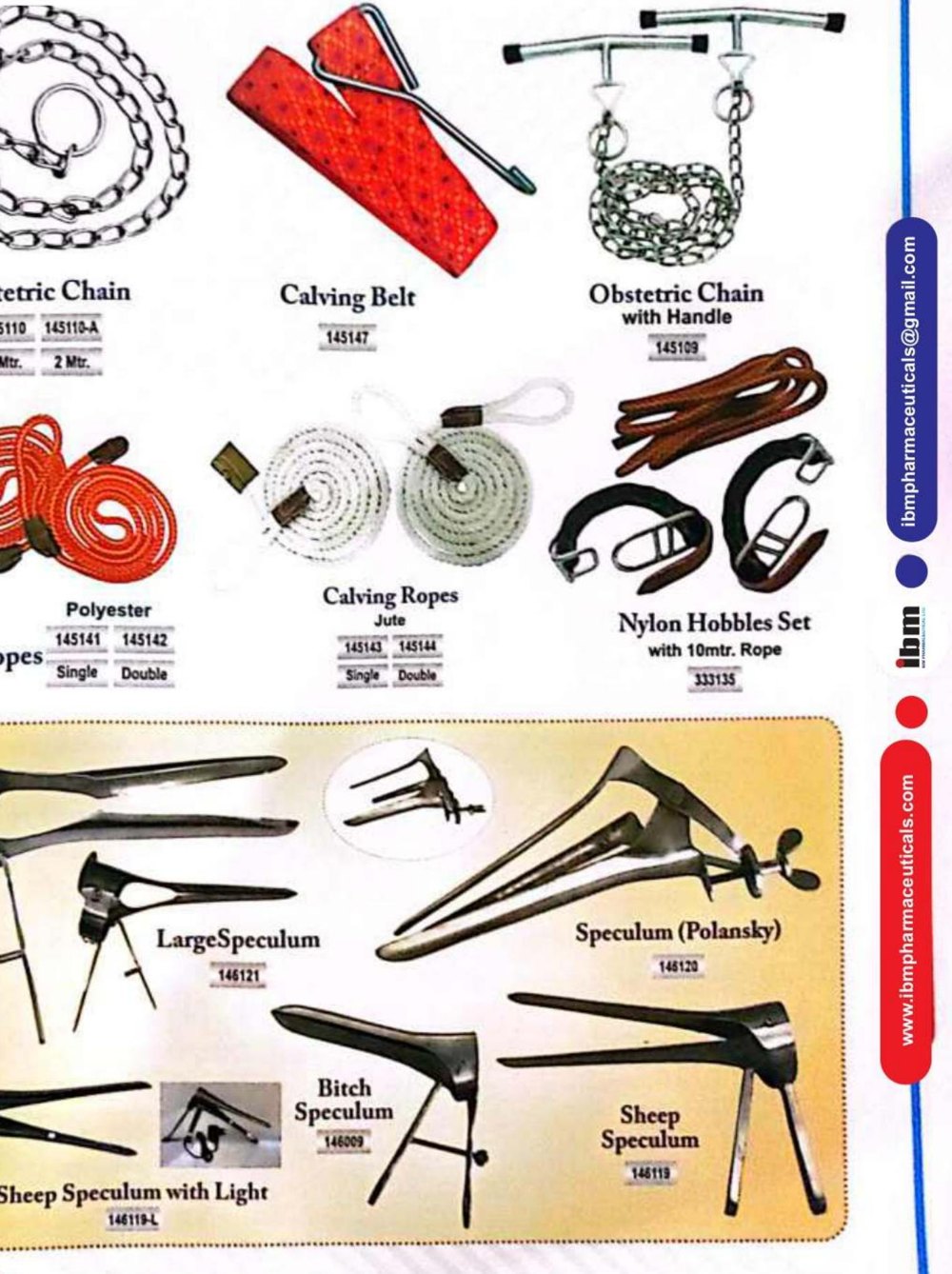 Obstetric Instruments — product photography from the IBM Investment Ltd. catalogue